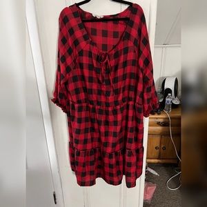 Red Plaid Dress